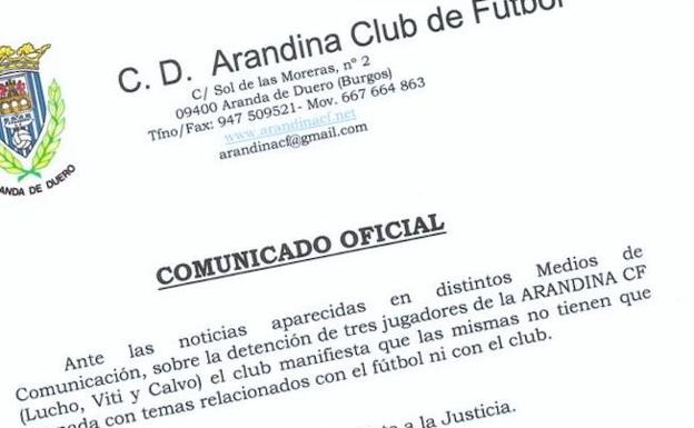 La Arandina ha emitido un comunicado/BC