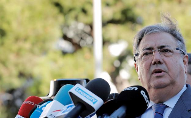 El ministro del Interior, Juan Ignacio Zoido, hoy en Valencia/EFE/ Juan Carlos Cárdenas