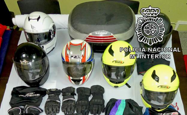 Objetos recuperados por la Policía Nacional/CNP